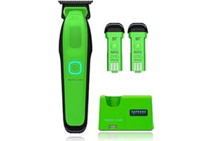 Supreme Trimmer Recharge Professional Trimmer for Barbers with 2 Removable Batteries, Professional Strong Motor, Smart Charge Stand, USB-C Charge & Zero Gap DLC Blades | ST777
