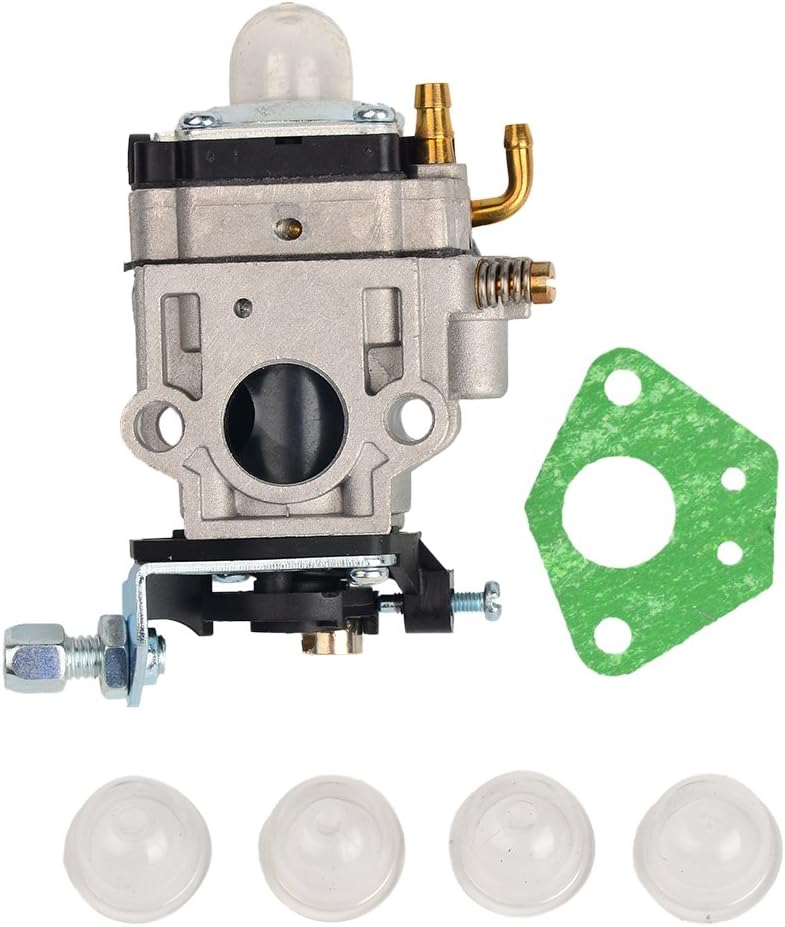 OuyFilters Carburetor Carb 15MM with 4 Primer Bulbs For 43cc 49cc 2 Stroke Mini Pocket Rocket Bike Atv Quad Dirt Bike Gas Scooter Mini-Chopper