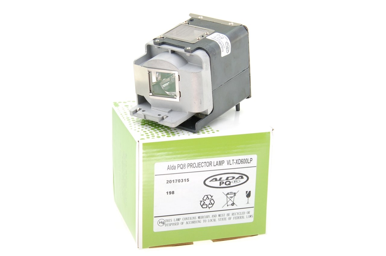 Alda PQ-Premium, Projector Lamp compatible with VLT-XD600LP, 915C182O02, 499B056O10 for MITSUBISHI XD600U, FD630U, WD620U, XD600U-G, FD630U-G projectors, lamp with housing