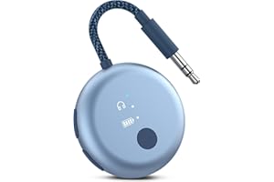 Avantree SoundJet R1 – 25Hr Airplane Bluetooth Adapter for All AirPods (Pro/Max) with Qualcomm Chipset & aptX Adaptive, Wireless Audio Transmitter for Flight Travel, Works with Bose & Other Headphones