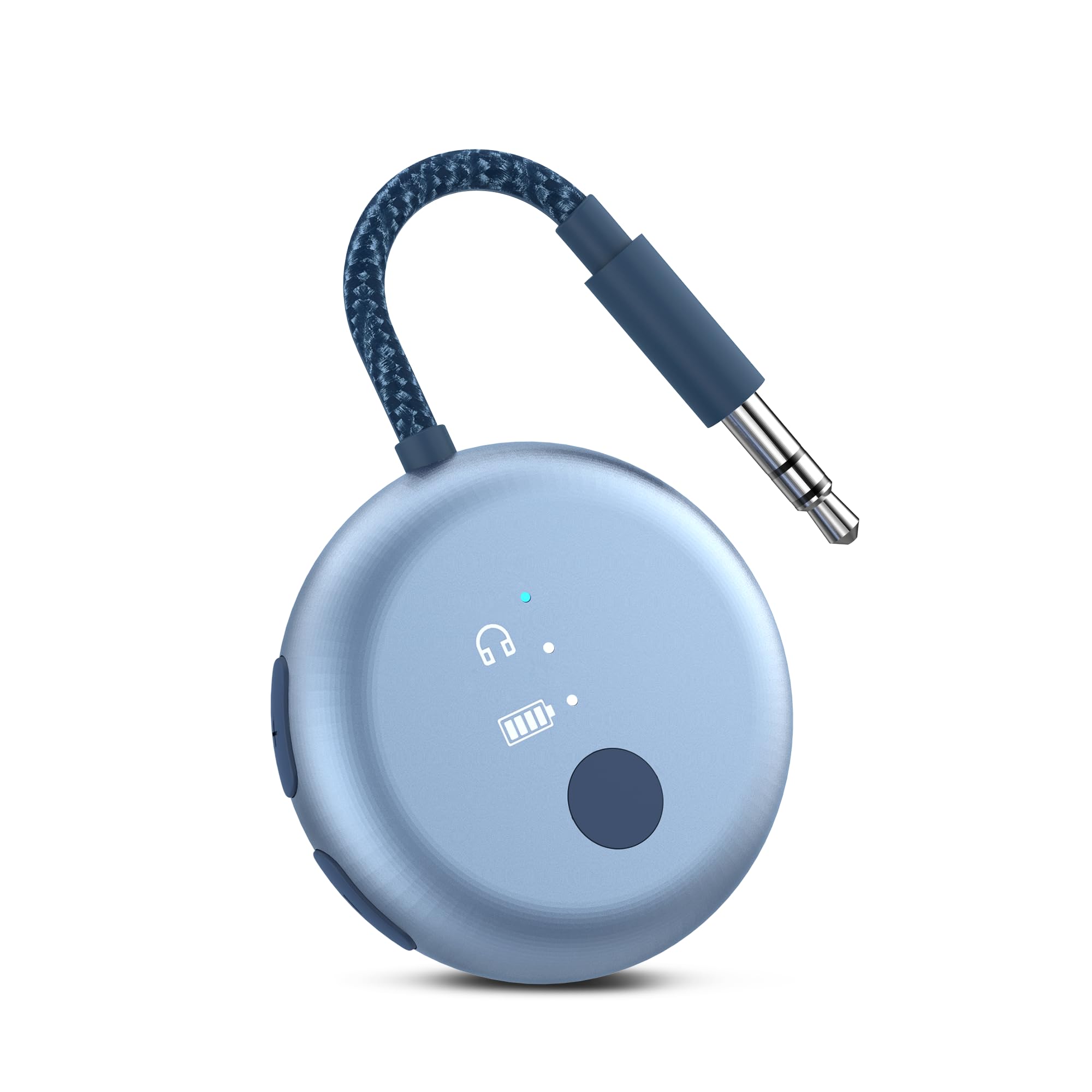 Avantree SoundJet R1 – Bluetooth Adapter Flugzeug für Kopfhörer & AirPods, aptX Adaptive, Qualcomm-Chipset, 20 Std. Akkulaufzeit, Kabelloser Audio Transmitter, Flugzeug-Gadgets für Reisen - Himmelblau