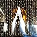 IMAGE 8 Modes Curtain Lights 9.8x6.6 Foot 224 LED String Lights Fairy String Lights for Wedding Party Home Garden Indoor Outdoor Wall Backdrops Decorations Waterproof UL Safety Standard Warm White