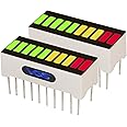New 2pcs. 10 Segment LED Bar Graph Display 3 Colors(2xSuper Red+3xYellow+5xSuper Green) Single led bar Graph(DIY or Arduino) ARGY