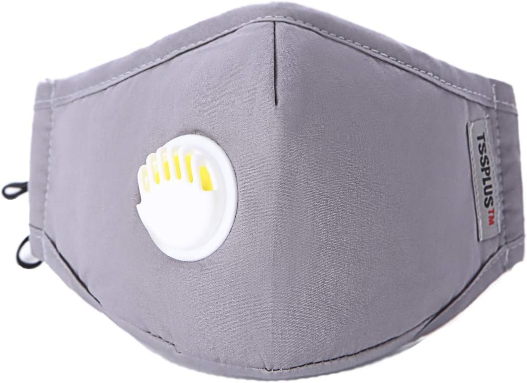 TSSPLUS Face mask Cotton mask face Filter Masks face Activated Charcoal Breathing mask mask Carbon Filter,2 Filters Easy Breathe Washable Face Mask, Mask Dust Mask with Filter (Random Color)