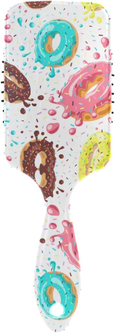 Linomo Hair Brush Colorful Donut Air Cushion Massage Comb for Women Kids, Nylon Brush for Wet Dry Curly Hair