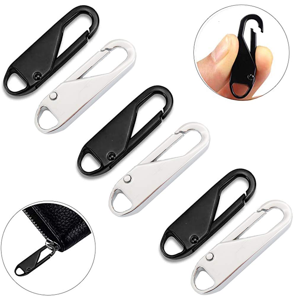 Mocossmy New&Easy Zipper Pull Zipper Repair Kit Improved Head Thin Hook