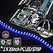 RGB LED Strip Lights, LED Strip Modding PC Case Motherboard Compatible with Asus Aura, Asrock RGB, Gigabyte Fusion, MSI Mystic Light, PC led Strip (2 x 20inch)