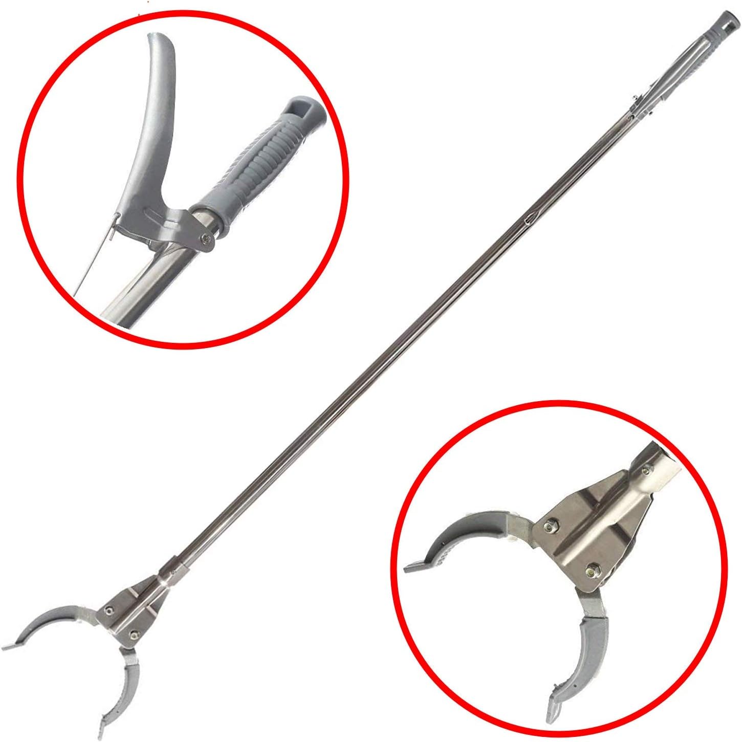 Heavy duty tong, 95 cm, grabber from metal, waste pliers for pots and