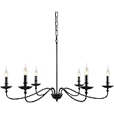 SEOL-Light 36" Dia Classic Candelabra Style Large Dining Room Chandeliers Farmhouse Ceiling Hanging Pendant Light Fixture 6 L