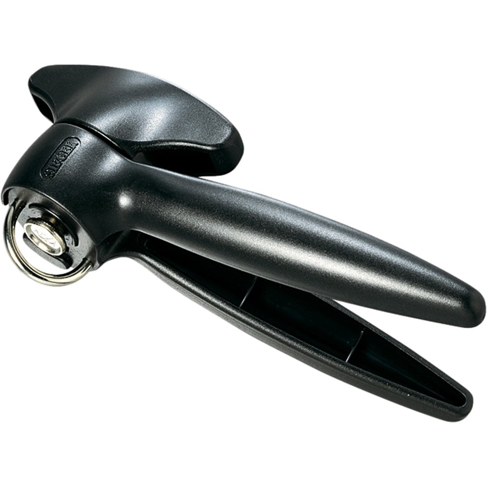 Westmark Safety Can Opener With Guide Rail, Length: 18.5 cm, Stainless Steel/Plastic, Bravo, Black, 10322270