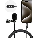 Movo uLav-L Digital Lavalier Omnidirectional Clip on Microphone with USB-C Connector Compatible with iPhone 15/16/17 and Up, iPad-Pro (20-Foot Cord)