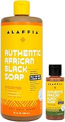 Alaffia All In One Unscented African Black Soap, 32 Fl Oz