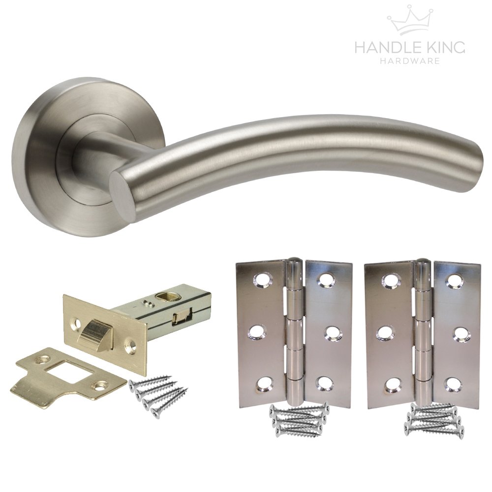 New Door Pack 1 set of Door Handles, Latch & Hinges H17 HL 1 PACK from