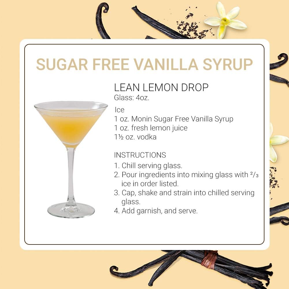 Monin Sugar Free Vanilla Syrup 1 Single 750 Ml Bottle Amazon Co Uk Grocery