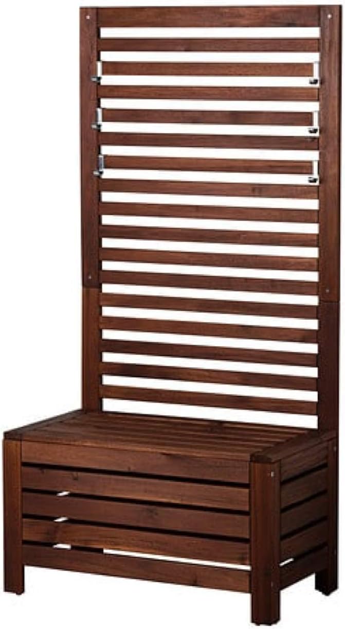 Amazon.com: IKEA Applaro Bench with Wall Panel Outdoor Brown Stained