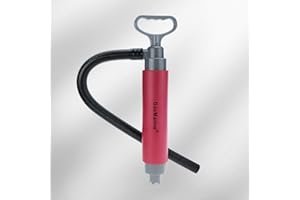 DasMarine Marine Bilge Pump,Red Bilge Pump for Kayaks,Canoes and Boats,Manual Kayak Hand Water Pumps with 2 Ft Reversible Hos