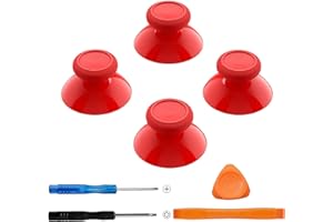 TOMSIN Replacement Joysticks for Xbox One S/X,for Xbox Series X/S Controller,4PCS True Rubberized Thumbsticks Repair Kit for Xbox One Wireless Controller(Red)