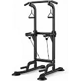 Power Tower Pull Up &amp; Dip Station Multi-Function Home Strength Training Fitness Workout Station Height Adjustable