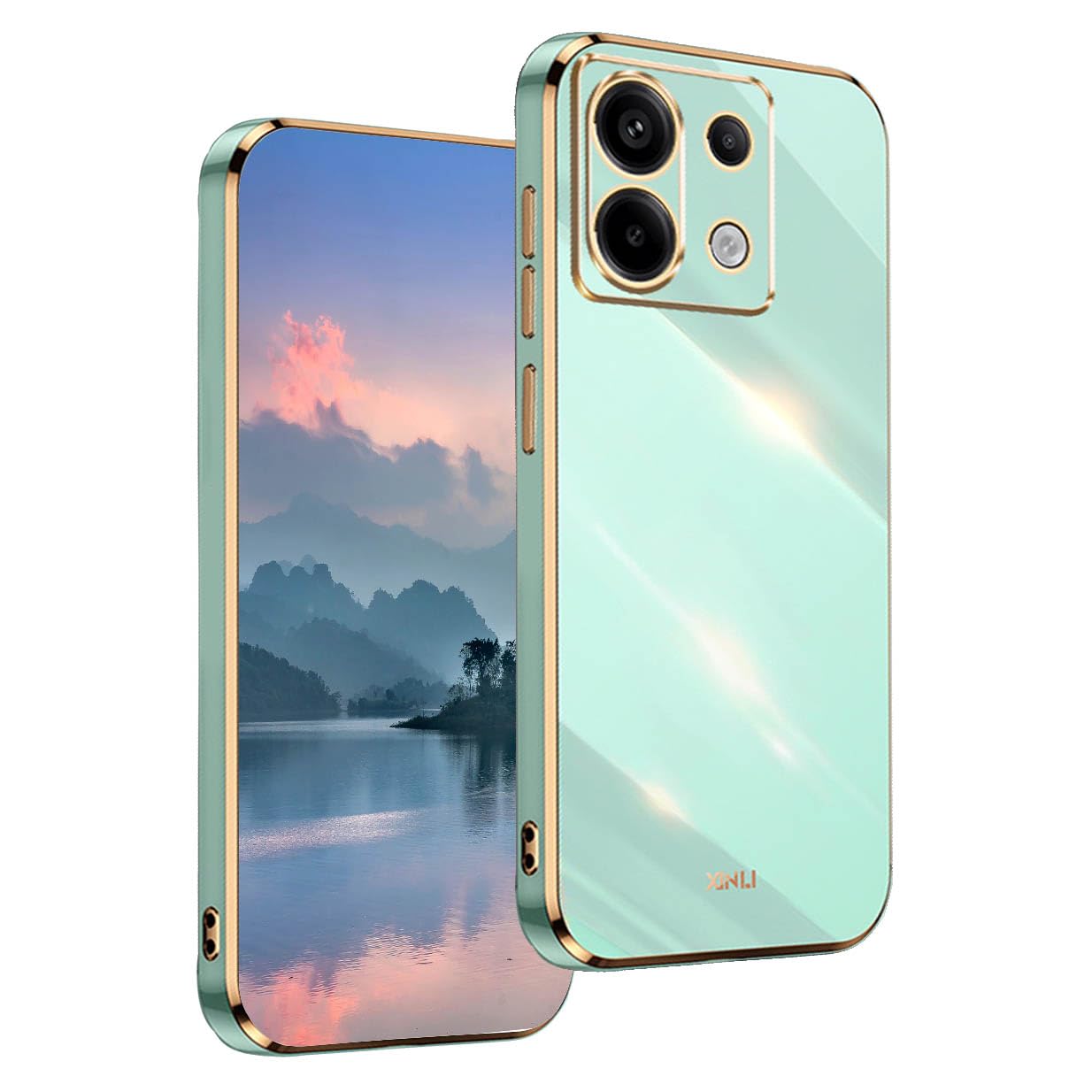 UPLAI Case for Xiaomi Redmi Note 13 Pro 5G, Ultra Thin Shockproof Protection Cover with Electroplating Design, Premium TPU Bumper and Soft Silicone Stylish Durable Cover.(Green) — image 1