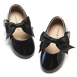 Felix & Flora Toddler Black Princess Dress Shoes