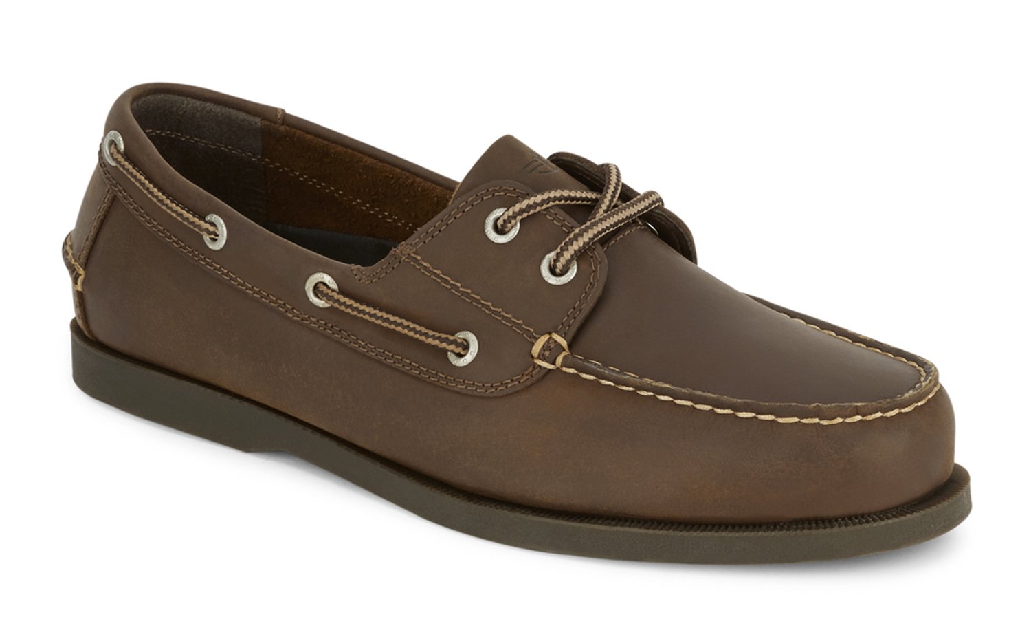 Vargas Leather Handsewn Boat Shoe,Rust 