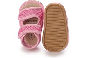 LAFEGEN Baby Boys Girls Summer Sandals Non Slip Soft Sole Outdoor Infant Toddler First Walker Crib Shoes (0-18Months)