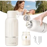 Snow Bear Portable Bottle Warmer for Travel, Fast Heating in 2.5 Mins for Breast Milk, 10200mAh Battery with LED Display, 17oz Large Capacity, Baby Bottle Warmer with Precise Temperature Control