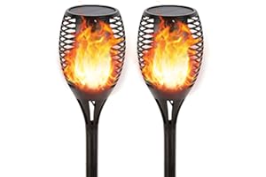 LAPEORT Solar Tiki Torch 43" (Super Large Size) with Flickering Flame, 99 LED Outdoor Waterproof Solar Powered Lights for Holiday Decorations Outside Garden Yard Pathway Decor