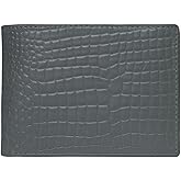 Men’s Leather Wallet RFID Blocking Bifold Wallet for Men, Slim Minimalist Design, Genuine Leather with 9 Card Slots, 1 ID Window, 2 Hidden Pockets, Zip Coin Pocket and 2 Cash Compartments, Grey