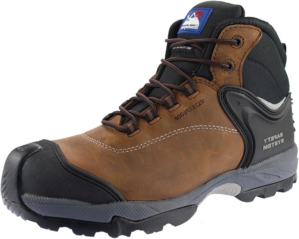 Himalayan 4103 Mens Metal Free Waterproof Safety Boots Brown Amazon.co