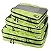 BAGSMART Travel Packing Cube (Small-Large 3 Piece) for Carry-on Travel Accessories, Suitcase and Backpacking (Double Compartment, Green)