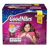 Goodnites Bedtime Underwear Girls, Size L-XL, 44 CT