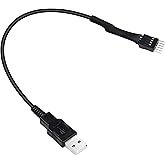 USB A to 9 Pin USB Header 9 Pin Motherboard Male IDC Dupont to USB 2.0 | Type A Male Cable Cord Extender Adapter Converter Cable - 20cm
