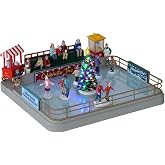 Lemax Lemax-14871 Vail Village-Sights &amp; Sounds: Outdoor Skating Rink-(14871-UK), Multicoloured