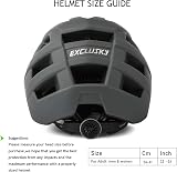 EXCLUSKY Mountain Bike Helmet Adults Lightweight 18 Vent Grey 56-61cm view 2