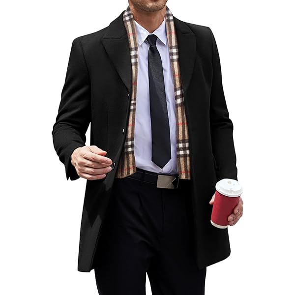 Men's Charcoal Zippered Wool Blend Winter Short Jacket, Size M at