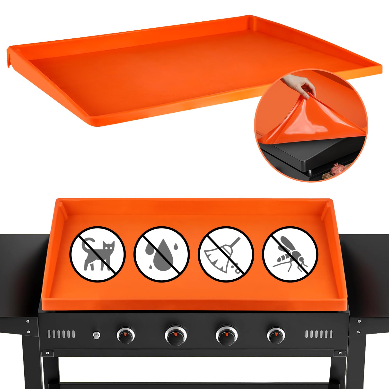 Photo 1 of Snuggery Silicone Griddle Mat 29” for Blackstone,Upgraded Full-edge Heavy Duty Food Grade Non-Stick Griddle Cover,Grill Buddy Mat Protect Your Griddles from Dirt & Rust (29 inch)