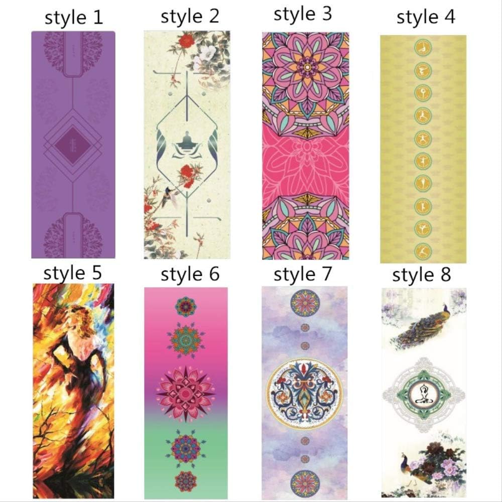 jkkl India New 16 Colorful Rubber Yoga Mat 4Mm Non-Slip Pilate Mat Suede Mat for Yoga,Silver