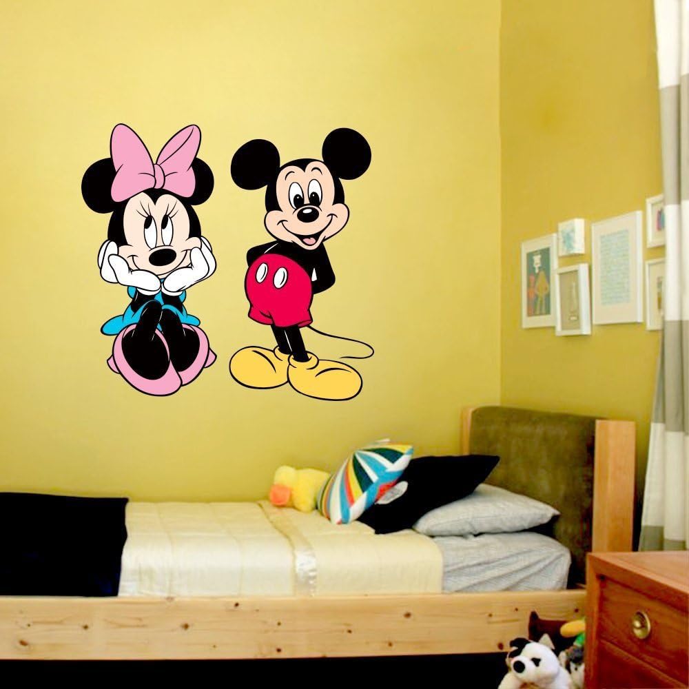 Pixel Print Vinyl Cartoons Wall Sticker, 23.62 x 23.62 x 0.39 Inches, Multicolour