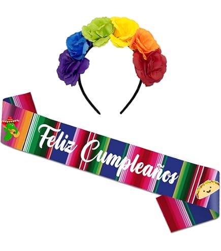 Mexikanische Señorita-Schärpe Für Geburtstagspartys – Satin, Ca. 160 Cm Lang, Fiesta-Deko