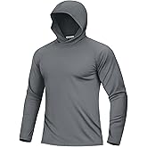 Boladeci Men's UPF 50+ Sun Protection Lightweight Hoodie Shirts Long Sleeve Fishing Shirts SPF UV Hiking Swim