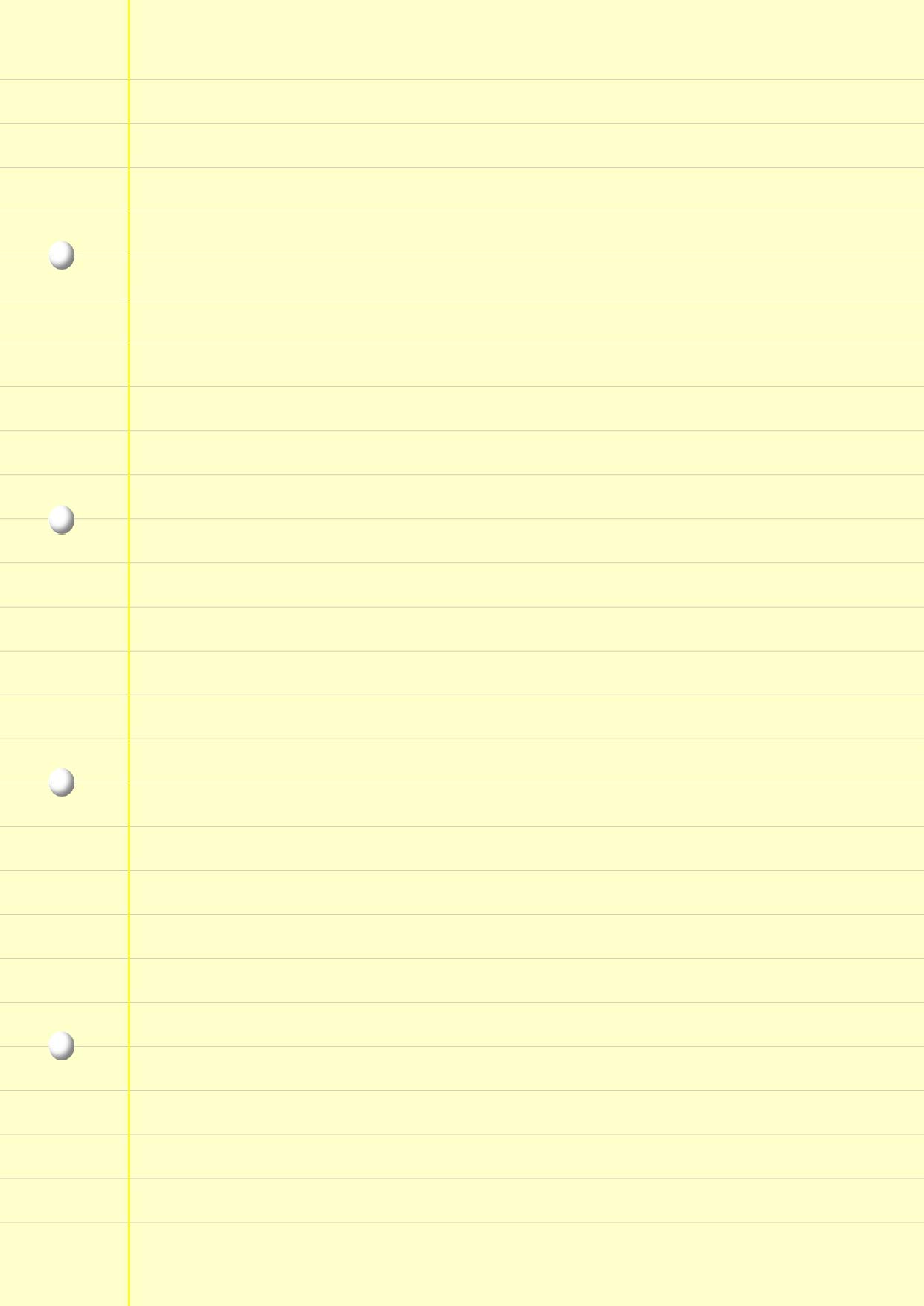 Dyslexia Visual Stress Tinted Coloured Lined Writing Paper Ruled with Margin 50 Sheets 10mm Lines Yellow A4, 4 Hole Punched re-Fill Pack