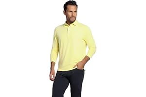 IBKUL Men's Athleisure Wear Sun Protective UPF 50+ Icefil Cooling Tech Long Sleeve Polo 95199