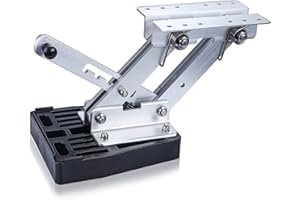 M-ARINE BABY Aluminum Marine Boat Outboard Motor Mounting Bracket - Black Mounting Plate