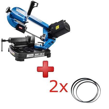 Güde Metallbandsäge Eisensäge Bandsäge MBS 125 + 2x Sägebänder