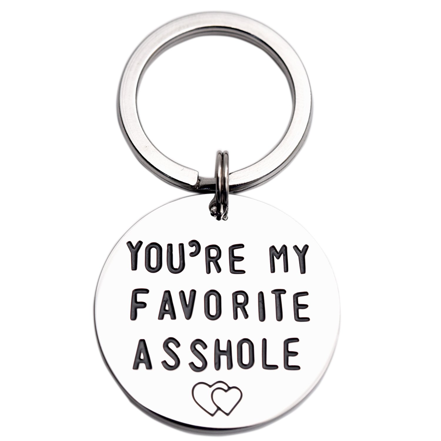 LParkin You're My Favorite Asshole keyring funny keyring funny man gift valentines day husband boyfriend gift (You're My Favorite Asshole)