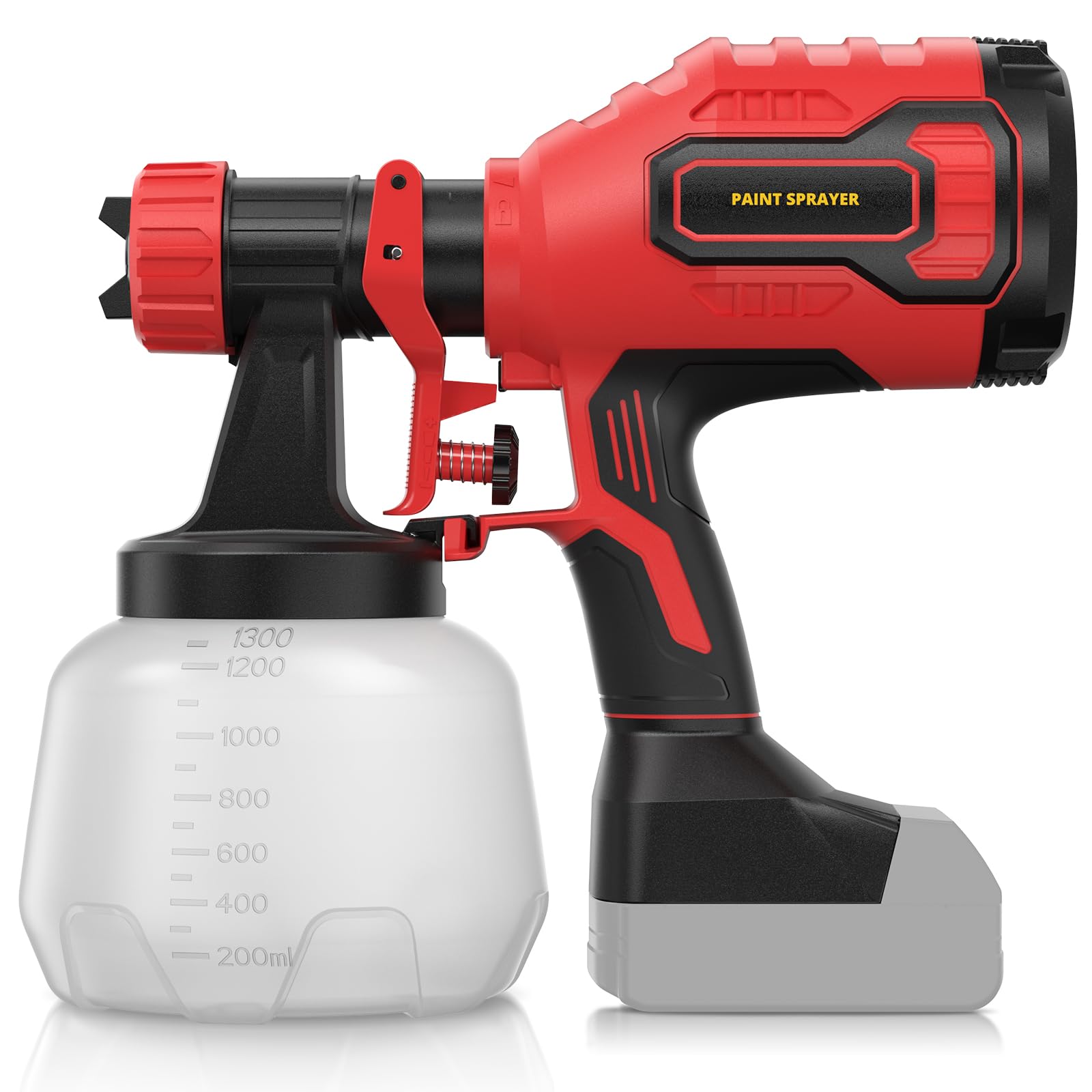 Photo 1 of Brushless Cordless Paint Sprayer Compatible with Milwaukee 18V Battery (Battery Not Included),1000ml/min High Flow,1200ml Container,150 Din/s Max Viscosity,Paint Sprayer for Furniture