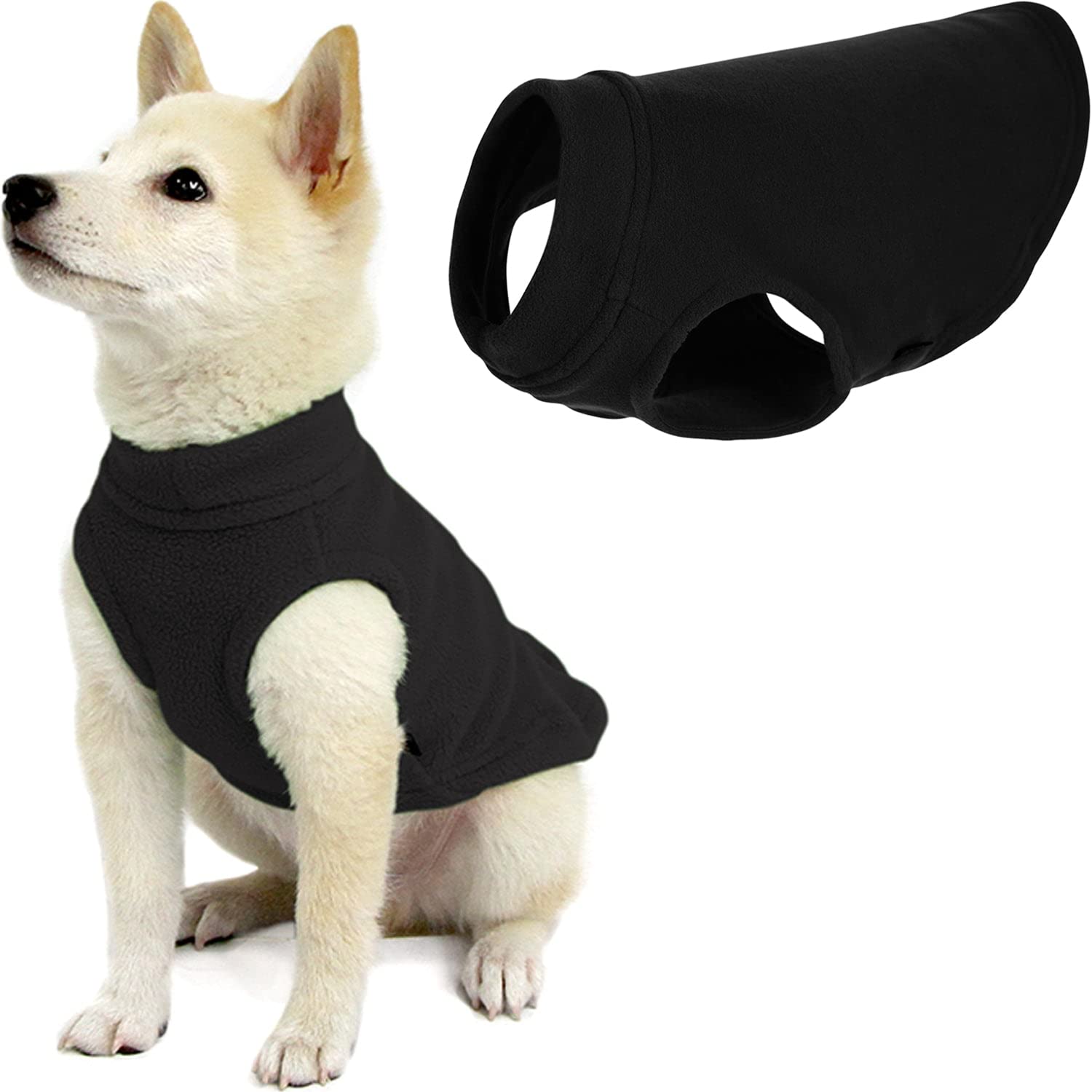 Gooby Stretch Fleece Pull Over Cold Weather Dog Vest, Small, Black โ image 1