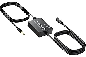 PROZOR 3.5mm to SPDIF Converter Analog to Digital Audio Cable ADC Adapter for Enhanced Sound Toslink Optical Output 3.5mm to Optical Cable for Gaming Consoles Computers and Projectors etc