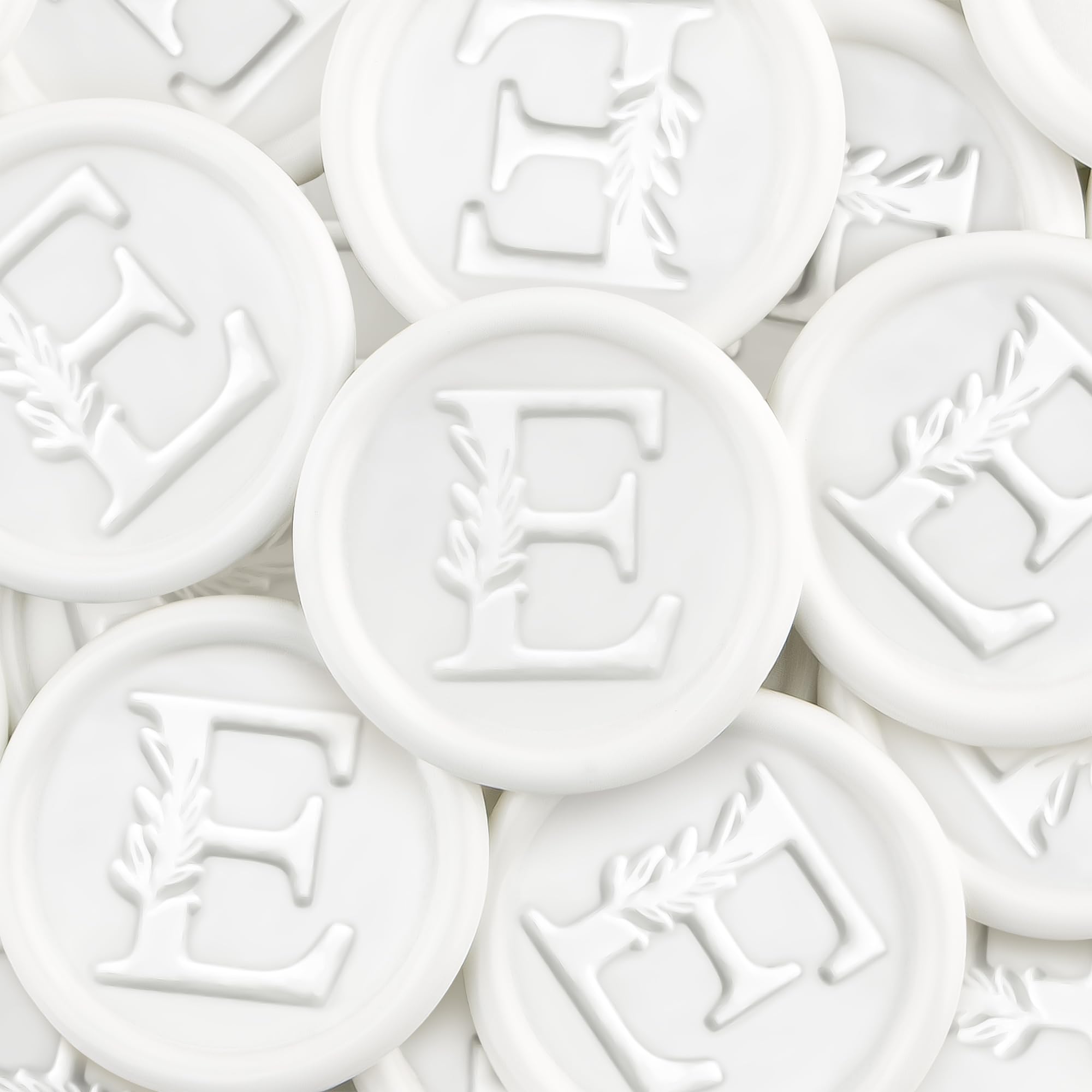 25Pcs White Wax Seal Stickers Handmade Vintage